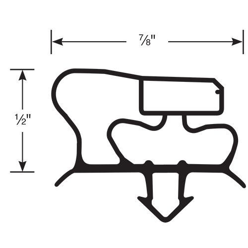 Avantco Gasket 4-Sided 7-3/4 x 29-1/2 OD