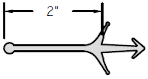 Chase Door Gasket, Leading Edge, 1535, 2" x 120"