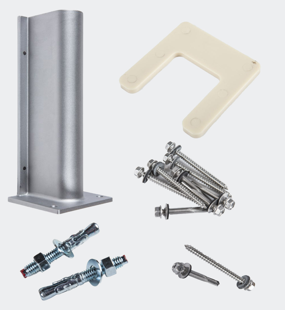 Chase Door Lower Hinge Guard Kit, Aluminum, Retailer