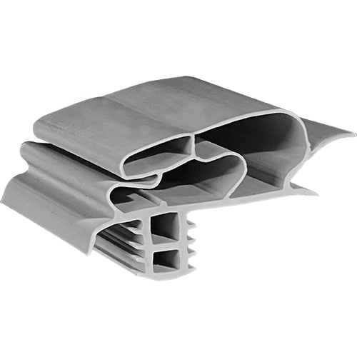 Magnetic Gasket, Pre-stuffed Grey Push-in 8' Length