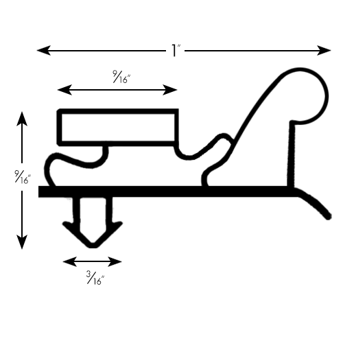 CRD/Styleline Gasket 4-Sided 22-7/8 x 55-5/16 OD
