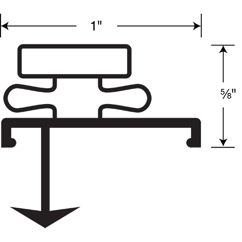 Magnetic Gasket, Pre-stuffed Grey Snap-in, 8' Length