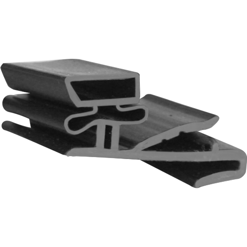 Magnetic Gasket, Pre-stuffed Black Snap-In 8' Length
