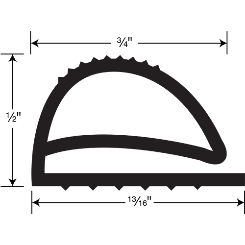 Compression Gasket Grey, 8' Length