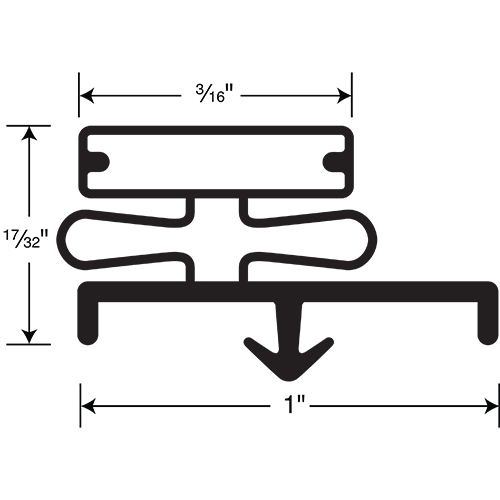 Kairak Gasket 4-sided Santoprene® 17-1/16 x 20-7/16 OD