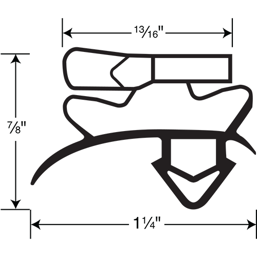 True Gasket 4-Sided 23-3/8 x 50-1/2 OD