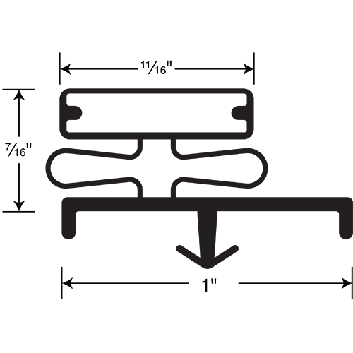 Intl. Cold Storage Gasket 4 Sided 31-5/16 x 79-5/16 OD (ICS 3195)